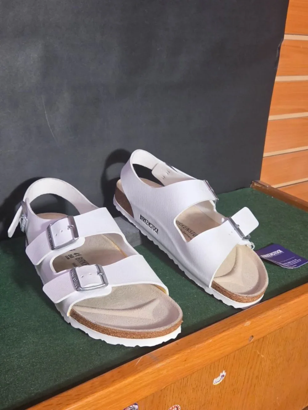 Birkenstock Milano Double Strap Sandals White Size 41 NWT